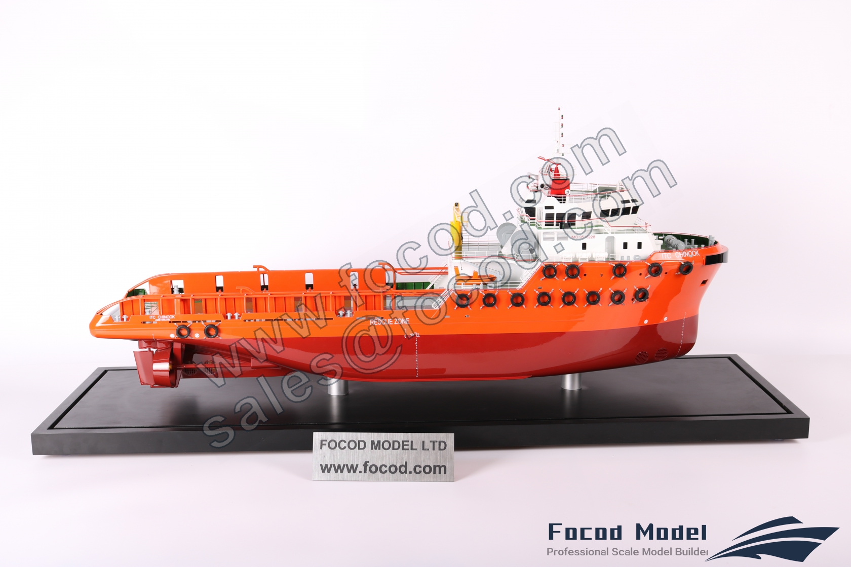 custom made model of 71米锚作拖船供给船